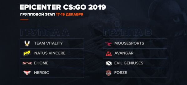 EPICENTER 2019 schedule &amp; groups revealed