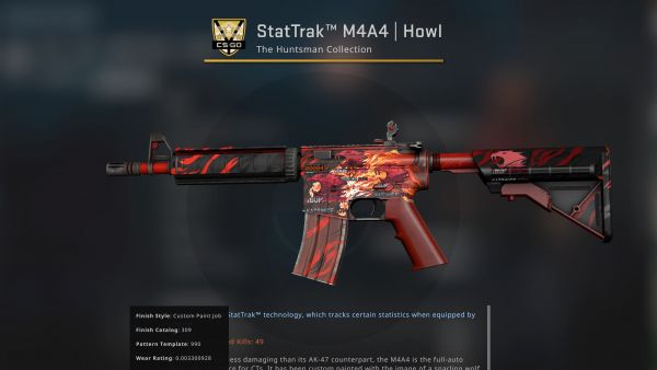 Chinese collector purchased M4A4 Howl for a record $100,000